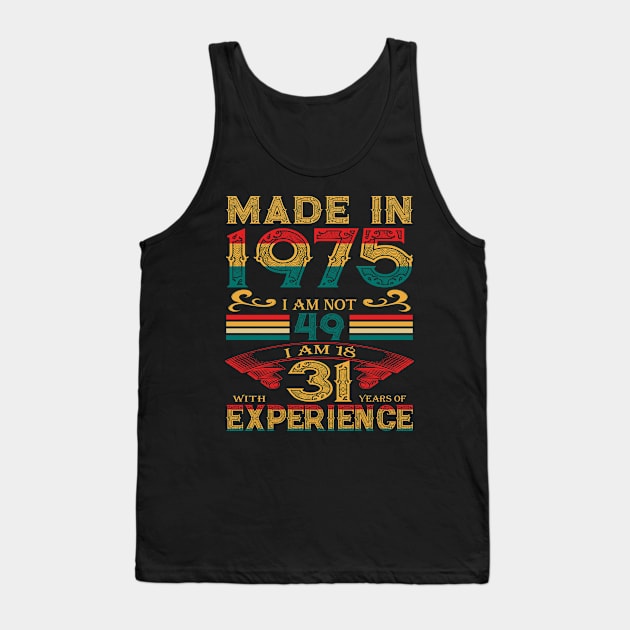 Made in 1975 Tank Top by Velvet Love Design 